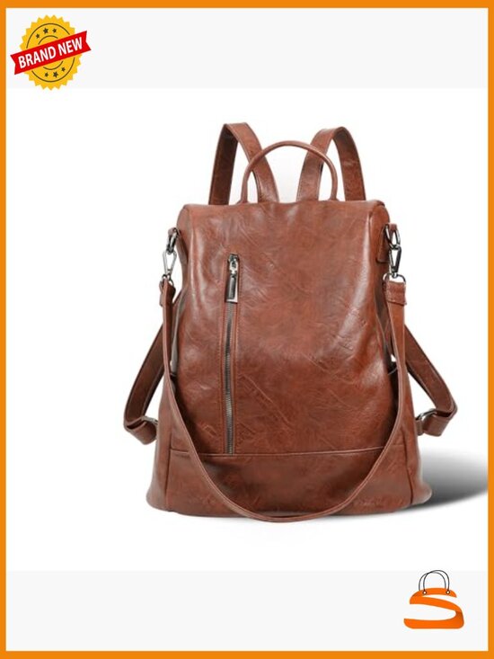 PU Leather Anti-theft Backpack Purse 3-in-1 Ladies Satchel Bag main image 4